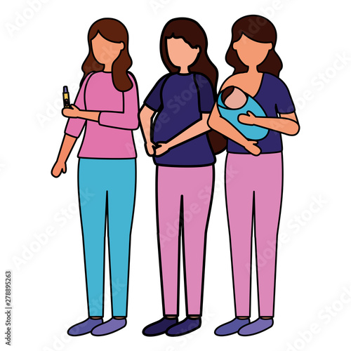 pregnancy and maternity scene flat
