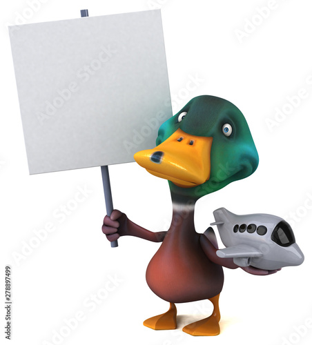 Fun duck - 3D Illustration © Julien Tromeur