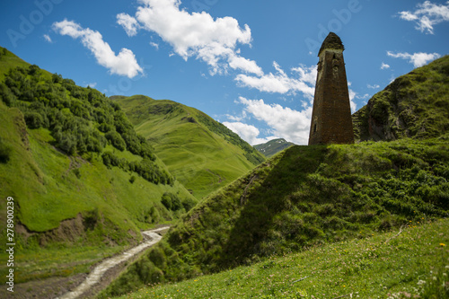 Lebaiskari tower on the way to Tusheti. Georgia photo