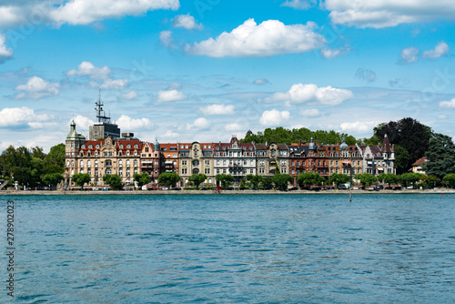 the old city of Konstanz on Lake Constance with historic buildings and lakefront view