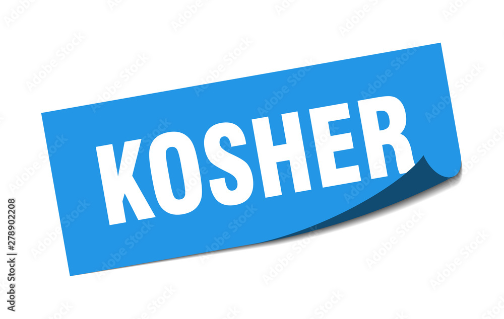 kosher sticker. kosher square isolated sign. kosher kosher sticker. kosher square isolated sign. kosher