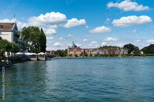 historic old city of Konstanz in Germany with a great lakefront view on a beautiful summer day