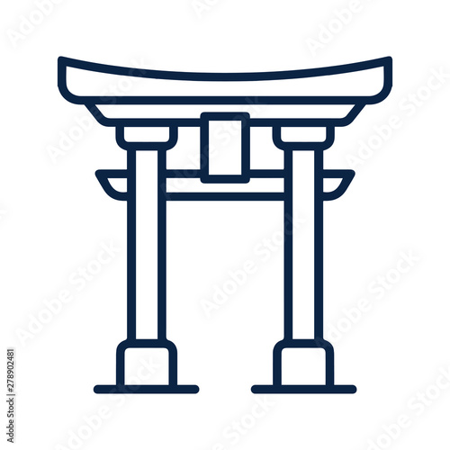 Torii shrine japan gate icon