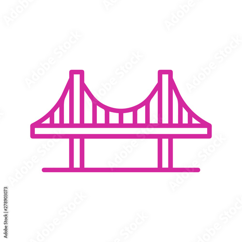 Golden gate USA bridge icon