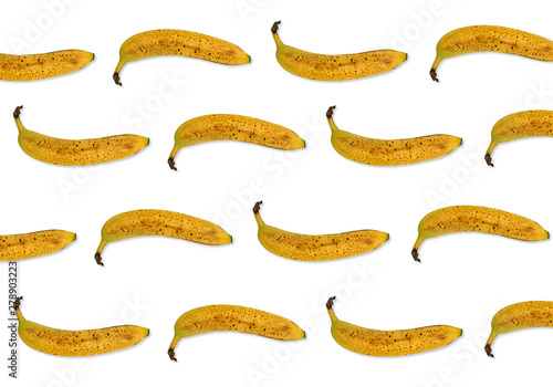 set of bananas isolated on white