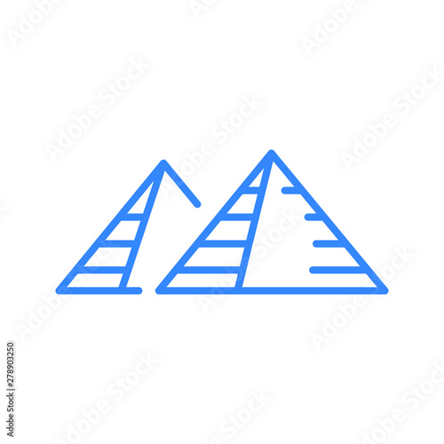 Giza Egypt pyramid landmark icon