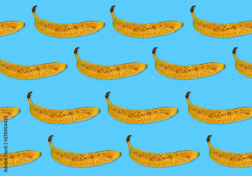 set of bananas isolated on blu set of bananas isolated on blu