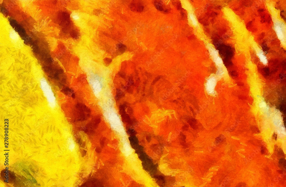 Obraz premium Multicolor brush strokes in oil structure. Grunge fine art mixed media texture. Artistic detailed background. Interesting designed pattern. Prints backdrop.