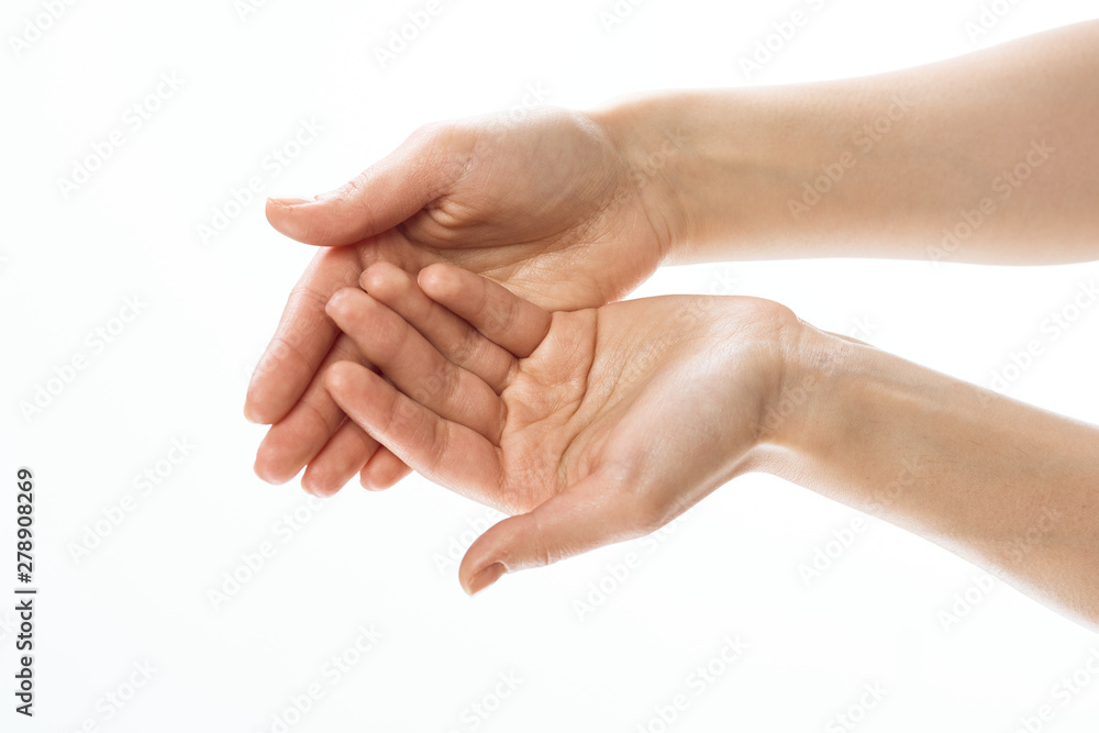 hands isolated on white background hands isolated on white background