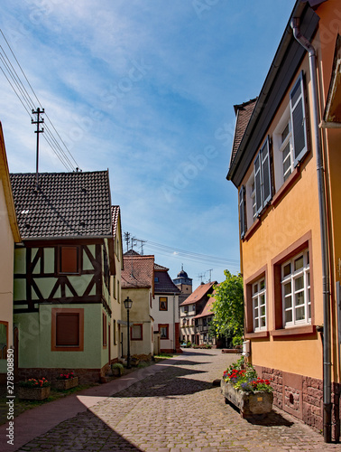 In der Altstadt von Lohr am Main in Unterfranken, Bayern, Deutschland 