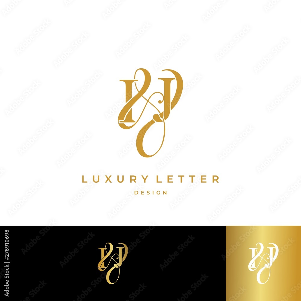 I & J / IJ logo initial vector mark. Initial letter I and J IJ logo luxury vector logo template. I & J / IJ logo initial vector mark. Initial letter I and J IJ logo luxury vector logo template.