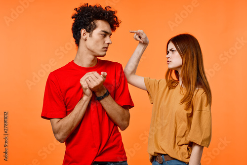 man and woman fighting