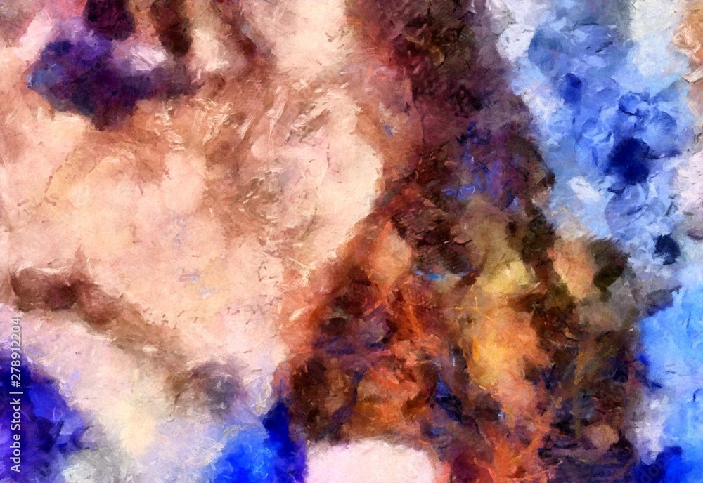 Fototapeta premium Abstract grunge texture background. Stock abstraction art on canvas. Realistic beauty digital painting. Amazing simple design pattern for backdrop. Macro template in oil. Splashes of paint.