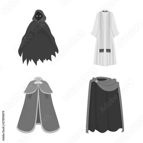 Vector design of textile and cloth logo. Collection of textile and clothing stock symbol for web.