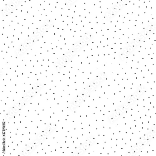 Simple geometric dots black and white seamless pattern, vector