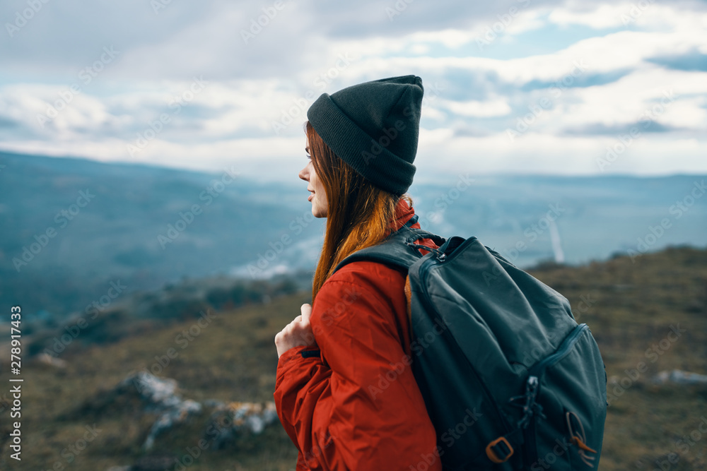 hiker in mountains hiker in mountains