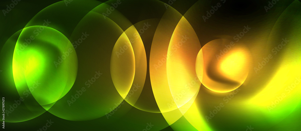 Neon glowing circles vector abstract background Neon glowing circles vector abstract background