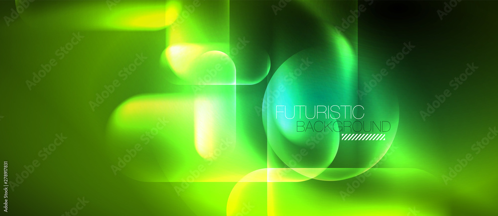 Neon glowing techno lines, hi-tech futuristic abstract background template Neon glowing techno lines, hi-tech futuristic abstract background template