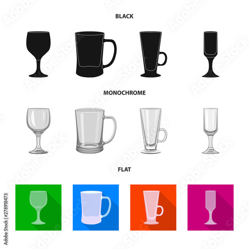 Isolated object of form and celebration icon. Collection of form and volume stock vector illustration.