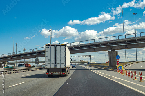City highway. cars passing ...