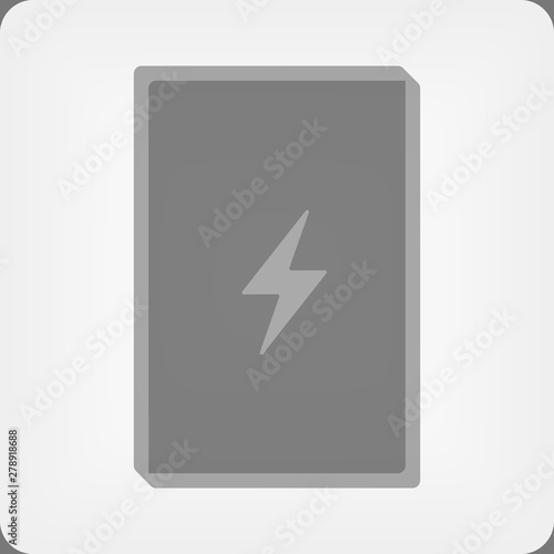 power bank icon, portable charging device, vector illustration