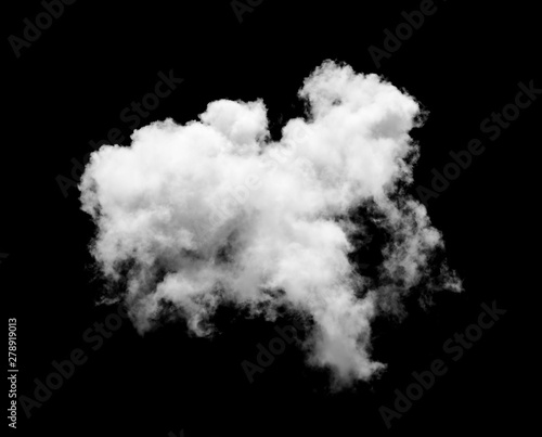 Cloud isolated on a black background
