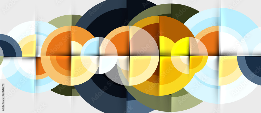 Obraz premium Circular geometrical design template