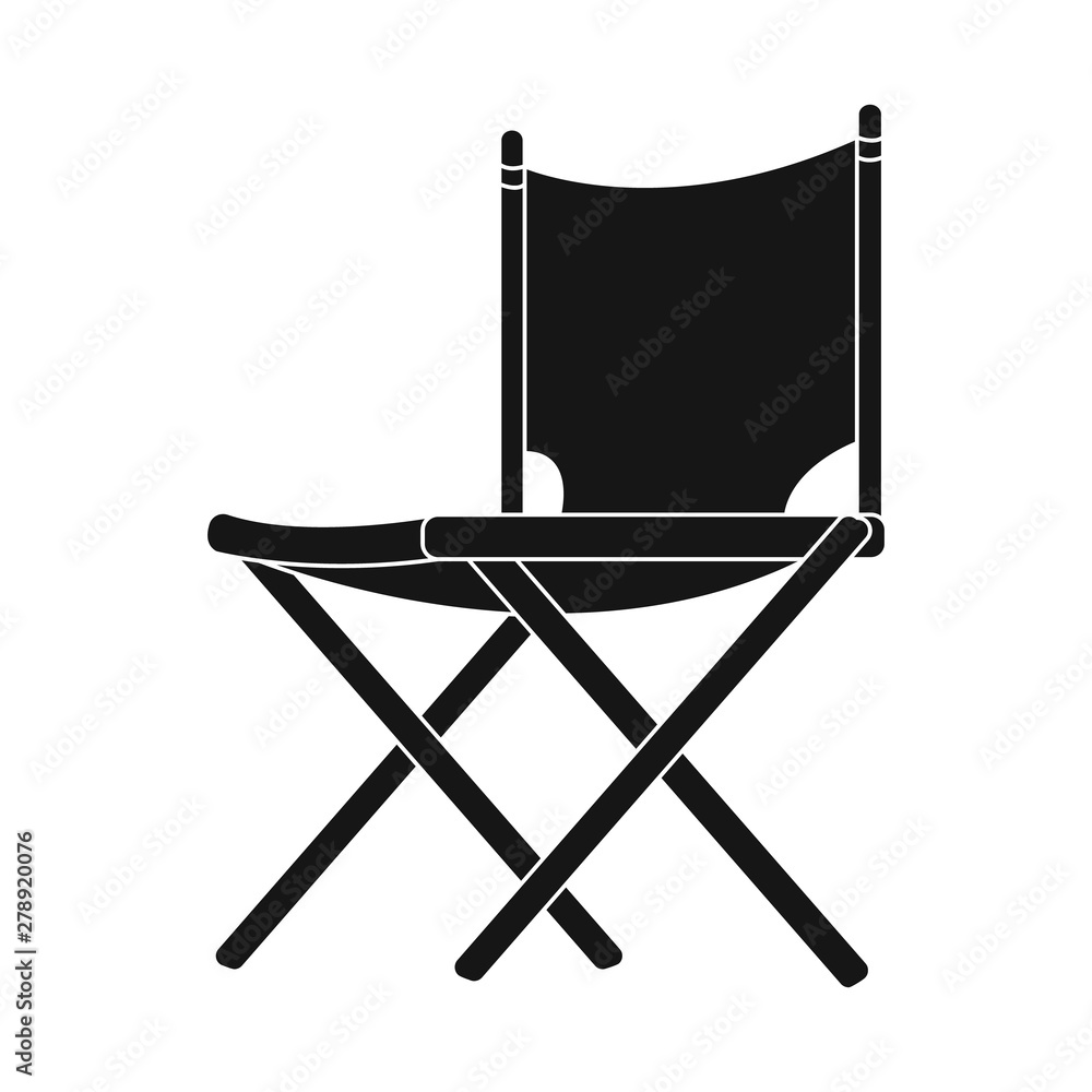 Vector design of chair and folding sign. Set of chair and camp stock symbol for web. Vector design of chair and folding sign. Set of chair and camp stock symbol for web.