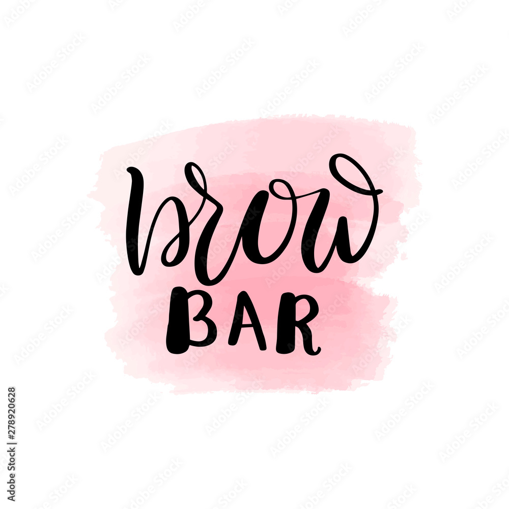 lettering brow bar