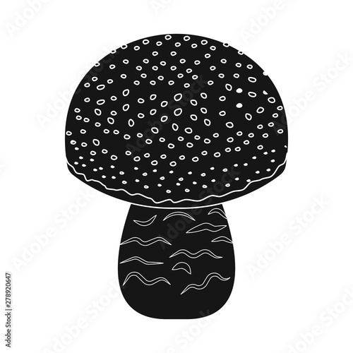 Vector illustration of mushroom and amanita sign. Collection of mushroom and poisonous vector icon for stock.