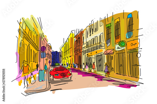 Street, sketch for your design
