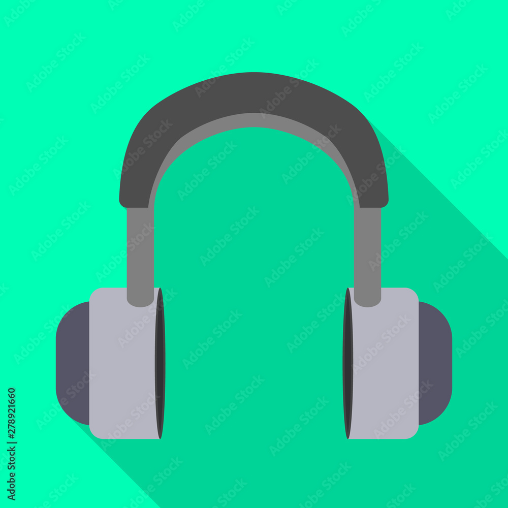 Isolated object of earphone and head icon. Collection of earphone and mobile stock vector illustration. Isolated object of earphone and head icon. Collection of earphone and mobile stock vector illustration.