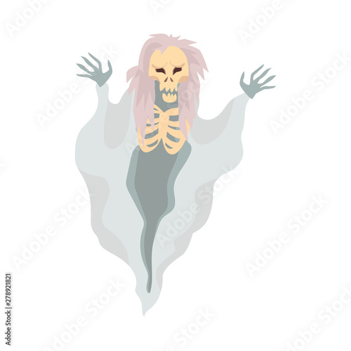 Isolated object of ghost and spook sign. Collection of ghost and fear stock vector illustration.