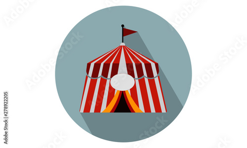 Circus tent vector illustration / flat icon