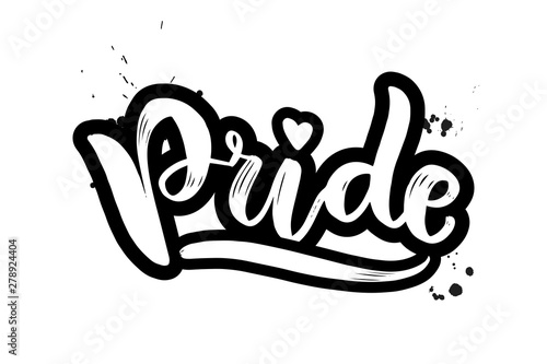 brush lettering pride