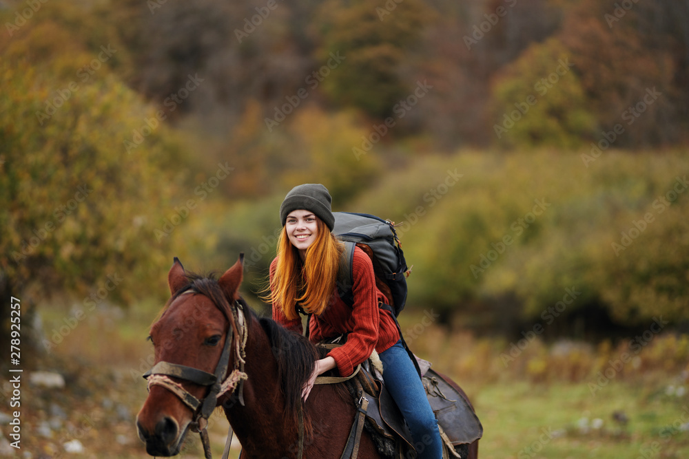 young woman with horse young woman with horse