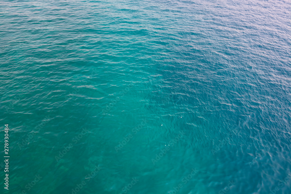 Blue sea water blurred ripple background. Aegean Sea, Turkey