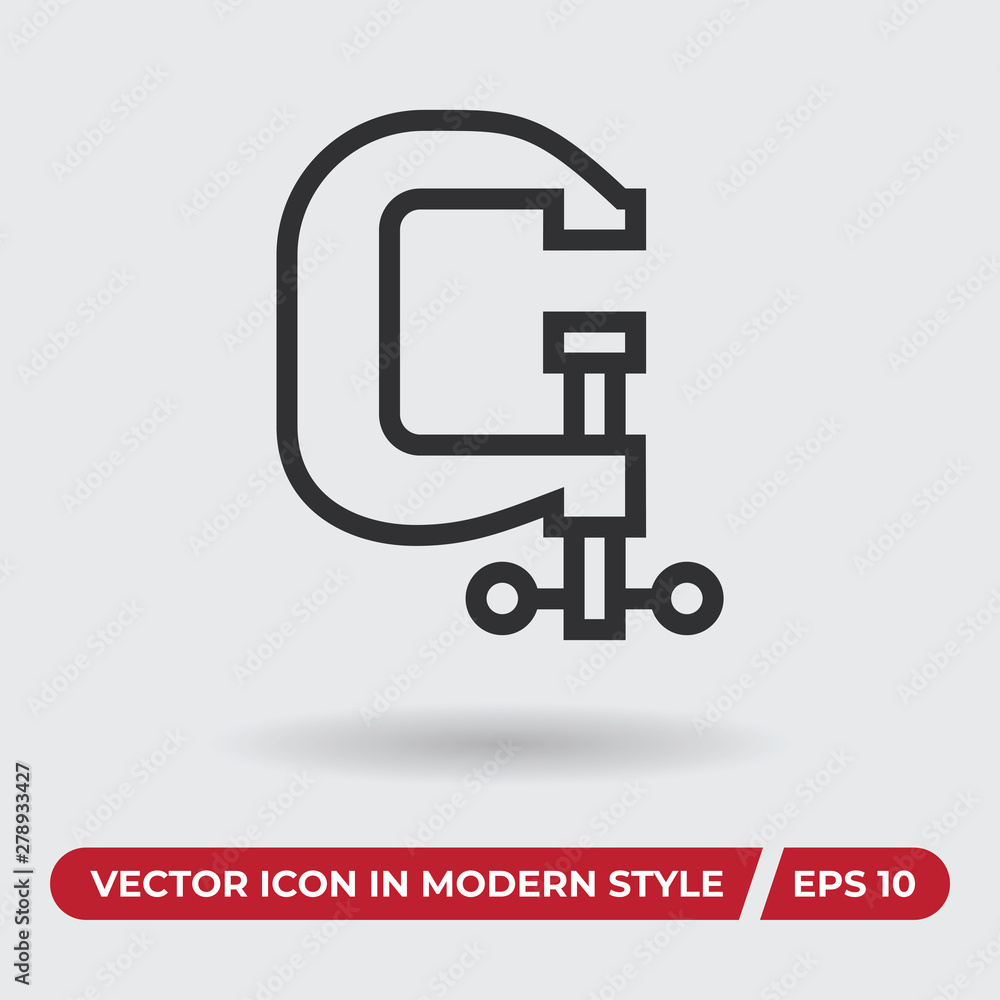 Clamp vector icon in modern style for web site and mobile app Clamp vector icon in modern style for web site and mobile app