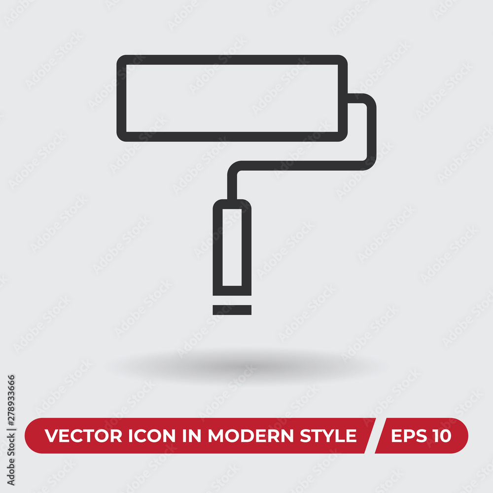 Paint roller vector icon in modern style for web site and mobile app Paint roller vector icon in modern style for web site and mobile app