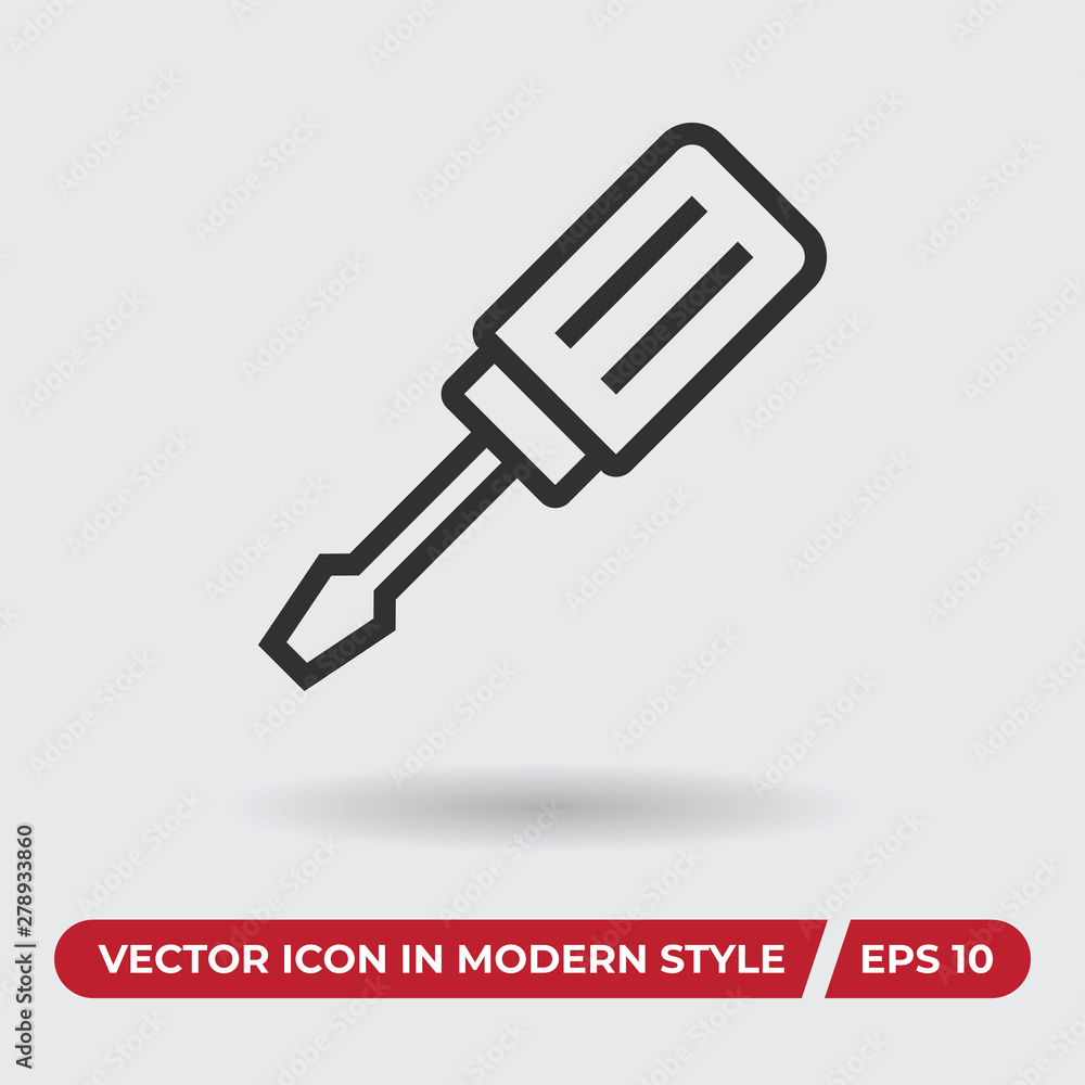 Screwdriver vector icon in modern style for web site and mobile app Screwdriver vector icon in modern style for web site and mobile app