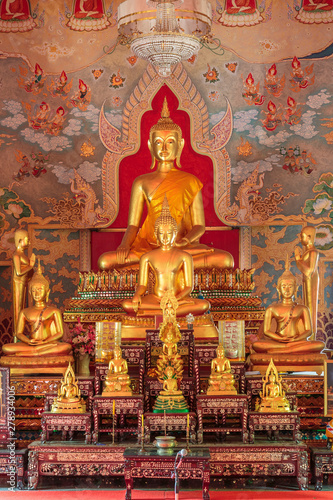principle Buddha image of the third grade royal monastery, Wat Khian Khet, Wat Chankapo, . Pathum Thani province, Thailand