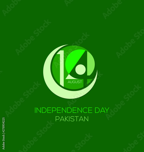 Pakistan independence day-14th August, greeting, banner, flyer, stickers for promotional advertisement