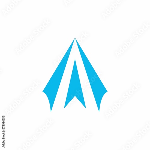 arrow logo letter A vector