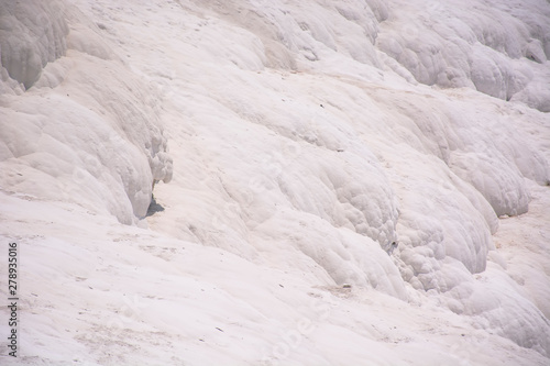 Pamukkale travertine pools and terraces carbonate mineral at ancient Hierapolis, Turkey