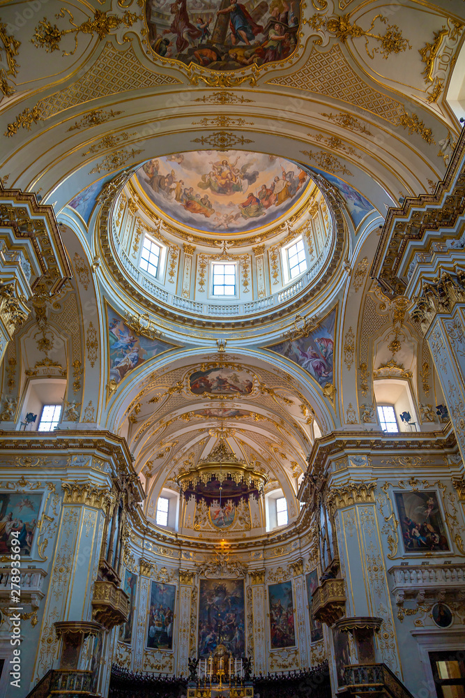 Interior of Cattedrale di Sant Alessandro, Bergamo, Italy