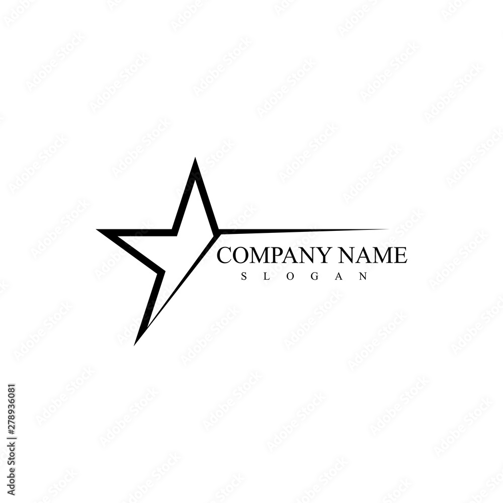 Obraz premium Star logo template vector icon illustration
