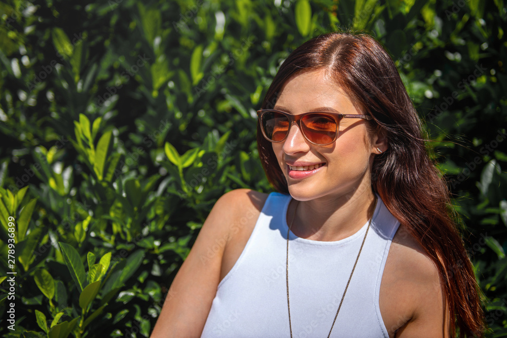 Portrait of young smiling woman Portrait of young smiling woman