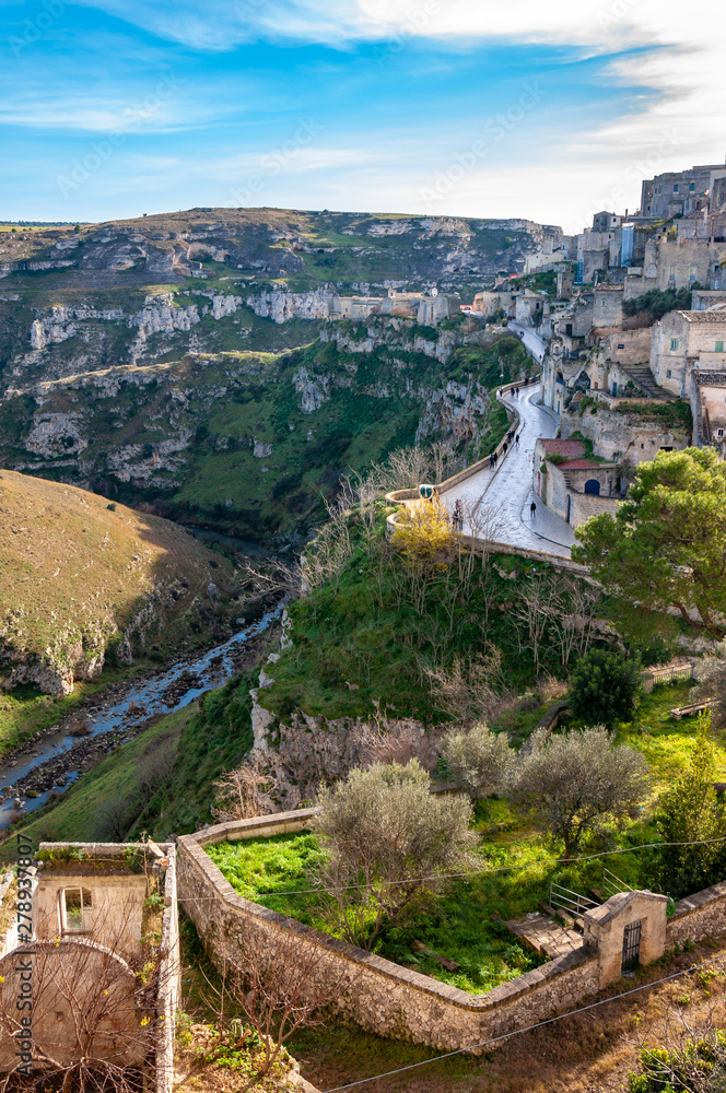 Matera, European Capital of Culture 2019. Basilicata, Italy. Mountains of the city with rock caves. Matera, European Capital of Culture 2019. Basilicata, Italy. Mountains of the city with rock caves.