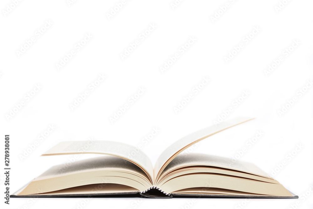 open book isolated on white background with copy space for your text open book isolated on white background with copy space for your text