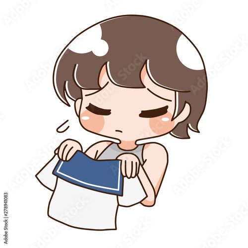 ベクター・制服を嫌がる学生1